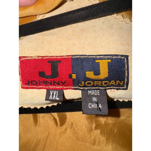 Vintage Johnny Jordan  XXL Genuine Tan Suede Leather Chore Coat Barn Jacket Big - Picture 4 of 11
